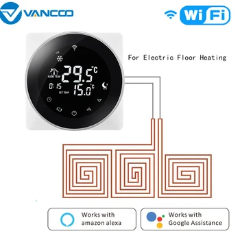 Vancoo WiFi Smart Termostat 220V Električne Talne Ogrevanje Plinski Kotel Temperature Daljinski upravljalnik za Google Doma, Alexa