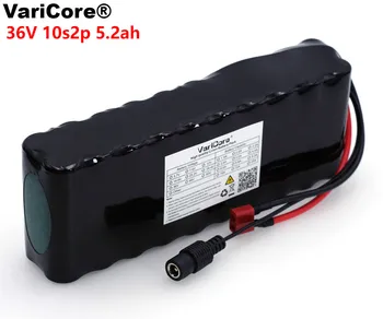 VariCore 36V 5.2 Ah 10S2P 18650 Polnilna baterija spremenjen Dvokolesa,električna vozila, 42V Varstvo PCB+42v 2A Polnilec