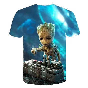 Varuhinja superheroj Groot film galaxy t-shirt poletje nove moške 3D tiskanih moških in žensk, kratki rokavi t-shirt s-6xl
