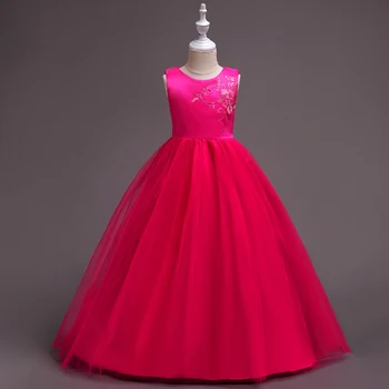 Vezenje Oblikovalec Maxi Dekleta Formalnih Nositi Oblačila, Večerne za Poroko Bela Meta Sivka Breskev Hot Pink Dolgo Obleko