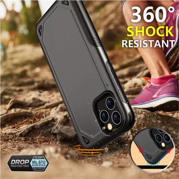Vojaške Shockproof Oklep Primeru Telefon Za iPhone X XS 11 Pro Max XR 7 8 6 6S Plus Hibridni PC+Silikonski Slim Krepak Zaščitni Pokrov