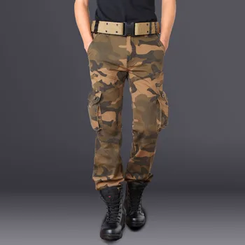 Vojska Prostem Vojaške hlače prikrivanje velik žep Hlače Šport hlače Camo hlače 9 slog, velikost 28-38 Moški Ženske