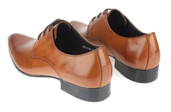 VROČE PRODAJO ! Rjava Socialne Čevlji Moški Poročni Čevlji Pravega Usnja Poslovna Obutev Moška obleka, čevlji