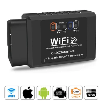 WiFi OBDII ELM327 OBD2 Auto Skener Za iPhone, Android, PC Vozila Težave Motorja Diagnostiko, Optično Branje Do 15,000 Podatkov