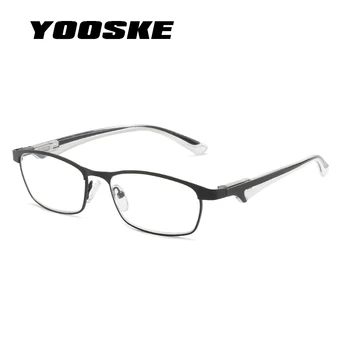 YOOSKE Kovinski Okvirji Obravnavi Očala Moških Poslovnih Računalnik Očala Ženske Klasičen Recept za Očala Dioptrije +1.0 2.0 3.0 4.0