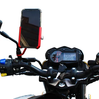 YPAY Aluminija motorno kolo Nosilec za Telefon, nosilca za Kolesa telefon ogledalo gori kolo krmilo mobilne podporno stojalo za iPhone X 11