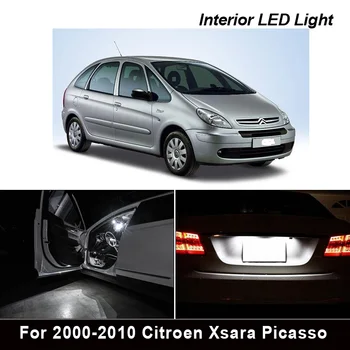 Za 2000-2010 Citroen Xsara Picasso Bel avto dodatki Canbus Napak LED Notranja Luč Kit Zemljevid Dome Luč