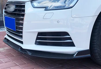 Za Audi A4 Sprednji Odbijač za Ustnice ABS Ogljikovih vlaken Slog Avto Sprednji Odbijač za Ločevanje Lip Spojler Difuzor Guard Zaščito Cover2019-UP
