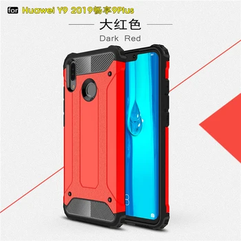 Za Huawei Y9 2019 Primeru Silikonski Oklep Lupini Težko PC TPU Nazaj Telefon Kritje Za Huawei Y9 2019 Zaščitni ovitek Za Huawei Y9 2019