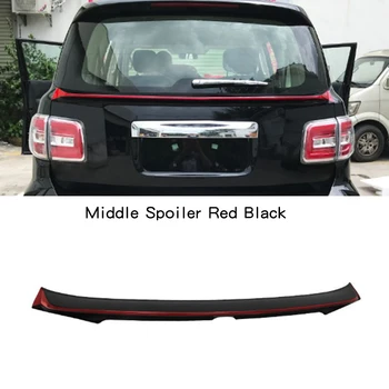 Zadnji Spojler Krilo Za Nissan Patrol Y62 2018 Zadaj Prtljažnik Srednja Nižja Krilo Okna Lip Spojler ABS Sijajni Rdeče barve z Belo in Črno
