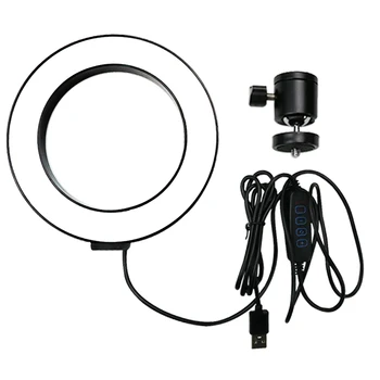 Zatemniti LED Selfie Obroč Svetlobe USB obroč lučka Fotografija Svetlobe z 1,6 m stojalo stojalo Za Ličila Youtube Video Telefon Studio lučka