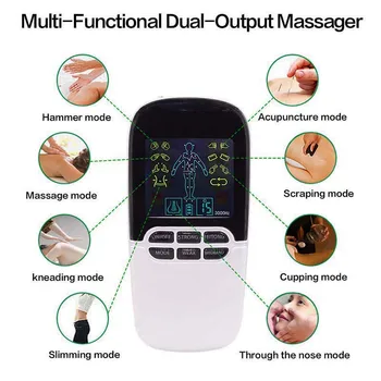 Zdravje Deset Cupping Terapija celulita Massager Električni Grelni Rinitis Naprave Telo se Sprostite Mišice Stimulator 8 Načini 3Output