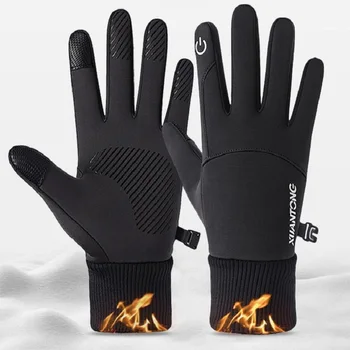 Zimske moške in ženske, outdoor, jahanje nepremočljiva planinarjenje, smučanje non-zdrsa rokavice šport toplino in žamet rokavice
