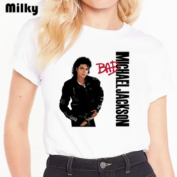 Ženska majica s kratkimi rokavi Michael Jackson MJ OLODUM T-shirt Smešno O-Vratu, Kratke Rokave Priložnostne Poletje Modni Estetske Ženske Tshirt vrhovi