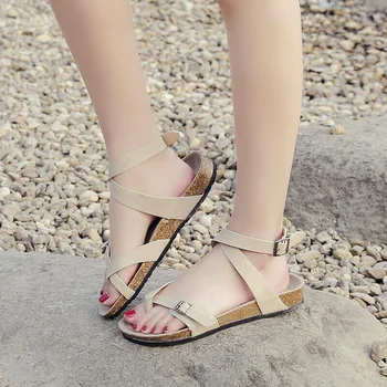 Ženske Sandali Stran Sponka T-Trak Platformo Flip Flop Čevlji Anti-slip za Poletje NYZ Trgovina