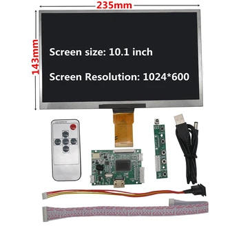 10.1 palčni, 1024*600 HDMI Zaslon LCD Zaslon z Avdio Voznika Odbor Monitor za Raspberry Pi Banana/Orange Pi Mini računalnik