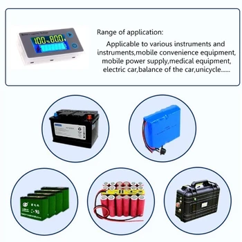 10-100V Univerzalno Zmogljivost Baterije Voltmeter Tester LCD Avto Svinčevi Indikator