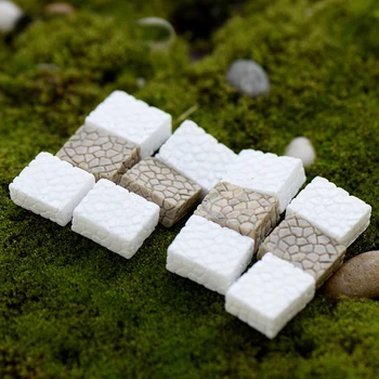 10PCS Kvadratnih Odskočna deska Številke Miniaturni Stopnice Figur za Mini Pravljice Vrt Mikro Krajine Živali Kip Smolo Obrti