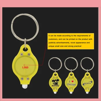 10pcs / Mini Keychain Squeezer Lučka Lučka za Mikro LED Svetilka Keychain Baklo Prostem Kampiranje Sili Keychain Svetlobe Plastike