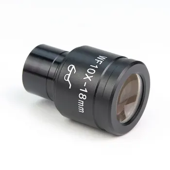 10X Biološki Mikroskop Okular Široko polje 18 mm Visoko eyepoint Očesni Optično Steklo, za kateri je daljnogled Mikroskop