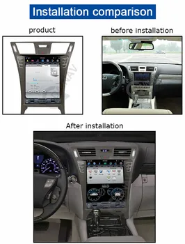 12.1 palca avto radio, GPS navigacija Za-LEXUS LS460 2006-2012 avto DVD predvajalnik navpično zaslon Android podporo carplay