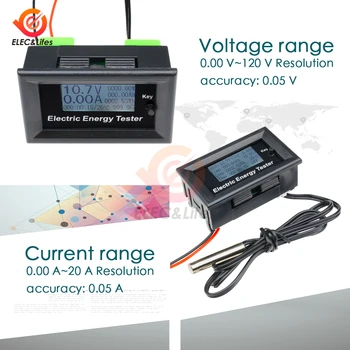 120V 20A Digitalni Multifunkcijski tester Detektor digitalni voltmeter ampermeter moči meter merjenje temperature energetske zmogljivosti Tester