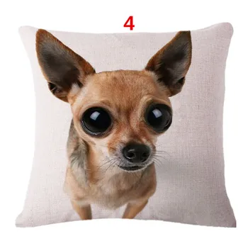 18 Inch Perilo Vzglavnik Lepe Pet Dog Chihuahua Vzorec Domu Dekorativni Vzglavnik Kritje Kavč Kvadratnih Blazine Pokrov