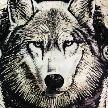 1Piece Moda 3D Evropski in Ameriški nesramna sequins volk obliži jeansa, oblačila obliž DIY dekorativni šivalni pribor