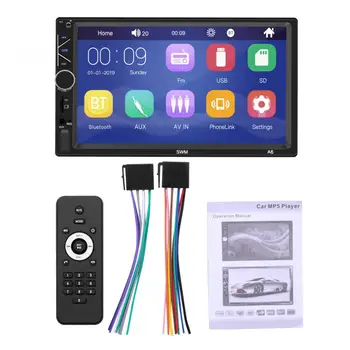 2 DIN 7 Palčni HD Zaslon na Dotik, Bluetooth Car Stereo FM Radio MP5 Predvajalnik Podpira USB/AUX V/Volan Nadzor