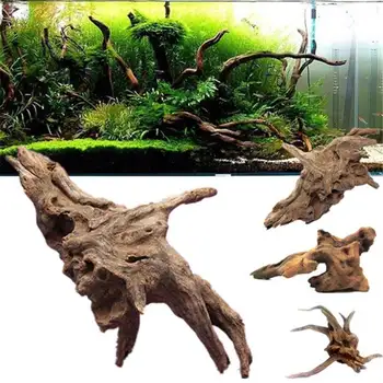 2017 Naravnega Lesa Driftwood Rastline Deblo Fish Tank Akvarij DIY Ornament Ustvarjalno Dekoracijo vrhunska 10-15 cm