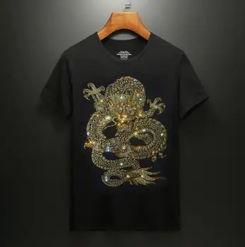 2020 nove oblikovalec Majica s kratkimi rokavi Moški O-Vratu T-shirt je Vroče, drill Priložnostne Ulične Vrhovi Tshirt
