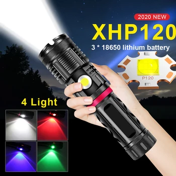 2020 Nove večnamenske xhp120 močna LED svetilka baterijska svetilka usb Polnilna luč bliskavice xhp70 xhp50 High power led svetilke