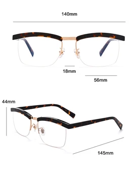 2020 Novo Acetat Očal Okvir Moških Luksuzne Blagovne Znamke Recept Kratkovidnost Optična Očala Okvir Moški Pol Okvir Tom Hardy Očala