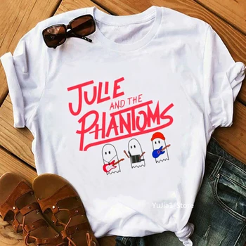 2020 Vroče Prodaje Julie In Phantoms Grafični Tshirts Ženske Modi Smešno Glasba Ugotavlja T Shirt Femme Harajuku Kawaii Oblačila T-Shirt