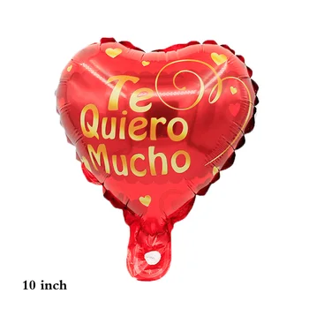 20pcs 10palčni Feliz Cumpleanos španski Happy Birthday Folija Baloni Teo Amo Mama Zraka Globos Valentinovo Stranka Dobave Ballon