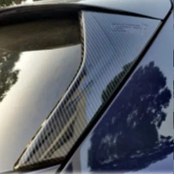 2PCS Ogljikovih Vlaken, Črna in ABS, Svetlo Srebrna Zadnje Okno Dekorativni Pokrov za Subaru XV Crosstrek 2018 Nov Slog Dodatki