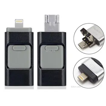 3 v 1, USB 3.0, Flash Drive, Pomnilniško kartico memory Stick OTG Pendrive Za iPhone PC APPLE 128GB 256GB 64GB 16GB 32GB
