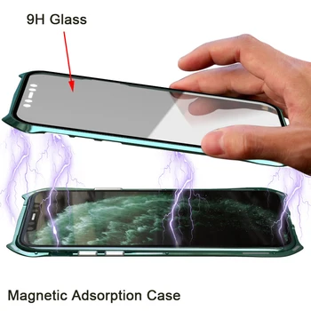 360 Celotno Zaščitno Ohišje Za iphone 11 primeru, Kovinskih Magnetnih Adsorpcije Za iphone 11 pro max 2019 Novih Primerov Kritje Odbijača Coque