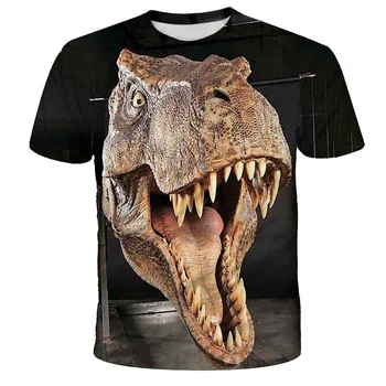 3D Otroška Fantje Oblačila, Jurassic Park, majica s kratkimi rokavi Otroci Smešno Dinozaver Natisnjeni Dino Tshirt Risanka Malčka Otroci Priložnostne Poletje Vrhovi