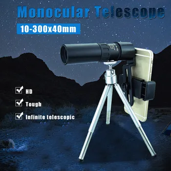 4K 10-300X40mm Super Telefoto Zoom Oko Teleskop Prenosni Za Kampiranje Prenosni kamp teleskop