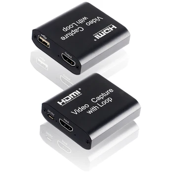 4K HDMI Video Capture Card 1080p Igre Capture Card USB 2.0 Diktafon Polje Naprave za Živo Pretakanje Video Snemanje Zanke Iz