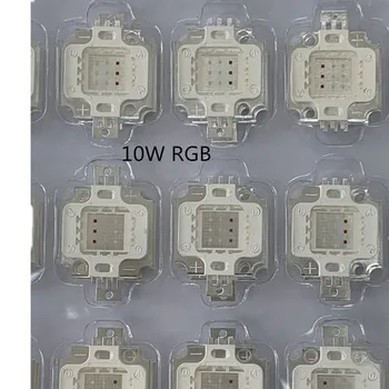 50pieces 10W LED čip, Integrirano High power Lučka Kroglice 10W RGB 300mA RGB rdeče 32mli modra 35mli zeleni 35mli LED čip RBG