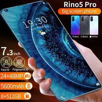 7.3 Palcev Rino5 Pro Globalni Različici Snapdragon 720 G Pametni 8GB 512GB Deca Jedro 5600mAh 24+48MP Tri Kamere, Mobilni Telefon