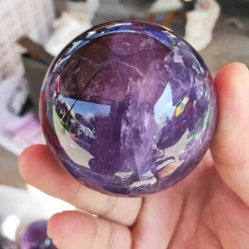 70 mm sanje ametist žogo Naravnih Kristalno Kroglo, Carving vijolično Quartz Gem Kamen Žogo zdravljenje