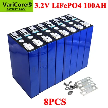 8pcs 3.2 V 100Ah LiFePO4 baterije Litij železo phospha DIY 4S 12V 24V 300A motorno kolo, Električni Avto Sončne baterije Inverter