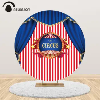 Allenjoy cirkus rojstni krog ozadje kritje otroci curtain banner krog kritje elastična tkanina Econ poliester ozadju