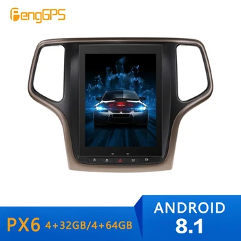 Android 8.1 Tesla Slog Avto Radio Navpično Zaslon Za JEEP Grand Cherokee-2018 GPS Navigacija Diktafon Večpredstavnostna stereo