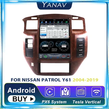 Android Stereo Sprejemnik GPS Navigacija Za-NISSAN PATROL Y61 2004-2019 Navpično HD Zaslon Autoradio Video Multimedijski MP3 Predvajalnik