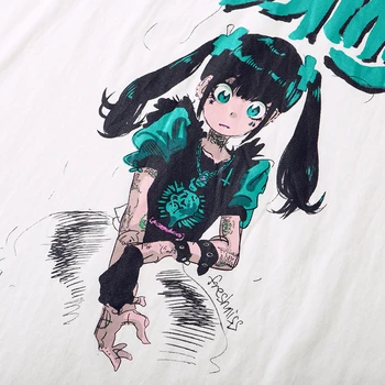 Aolamegs Harajuku Majica Moški Japonski Anime Manga Dekle Tisk, Tanek Nekaj Puloverju Moških Oversize Hip Hop Jeseni Ulične