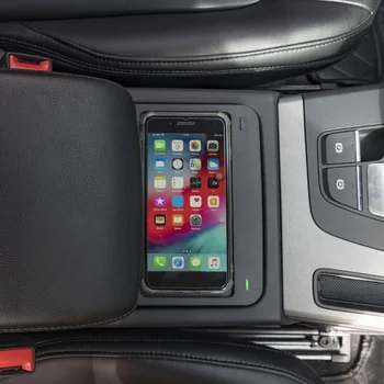 Avto, mobilni telefon, brezžični polnilnik za Audi Q5 SQ5 2016 2017 2018 2019 sredinski konzoli, skladiščenje držalo za polnjenje tablice